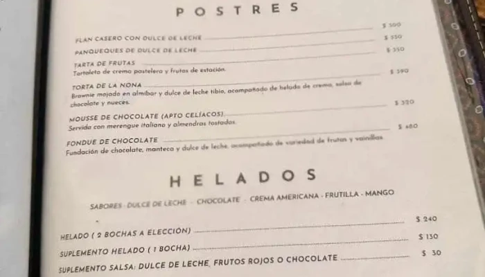 Meson De La Plaza Menu - Col. del Sacramento