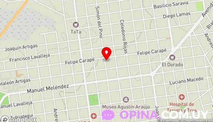 mapa de MFtopografia Topógrafo en Treinta y Tres