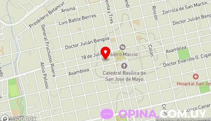 mapa de MGI Mario Méndez Gestión Inmobiliaria Agentes inmobiliarios en San José de Mayo