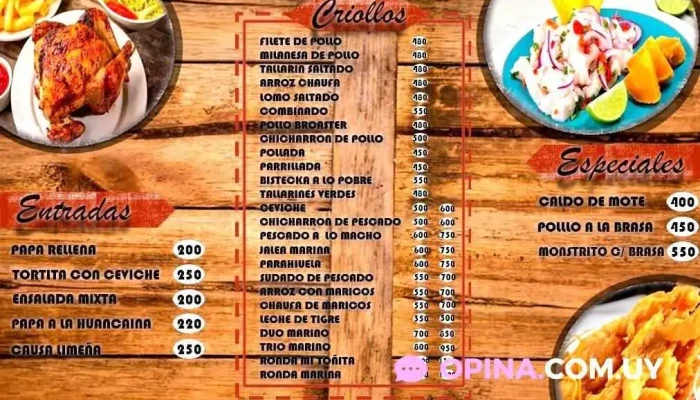 Mi Tonita Resto Bar Menu - Montevideo