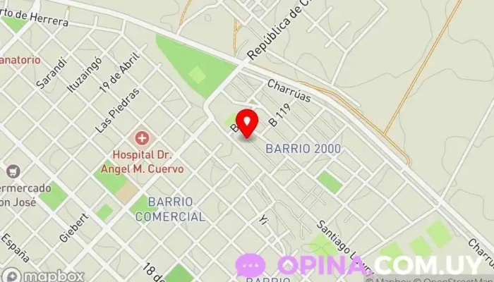 mapa de Mica creaciones Papelería en Fray Bentos