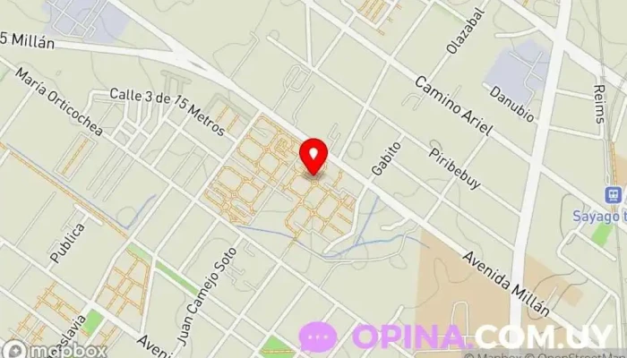 mapa de Millán y Carafi Housing complex en Montevideo