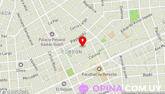 mapa de Minimarket Ta Pronto Quiosco, Kiosco en Montevideo