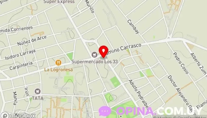 mapa de modón Malvín Alto Clínica dental en Montevideo