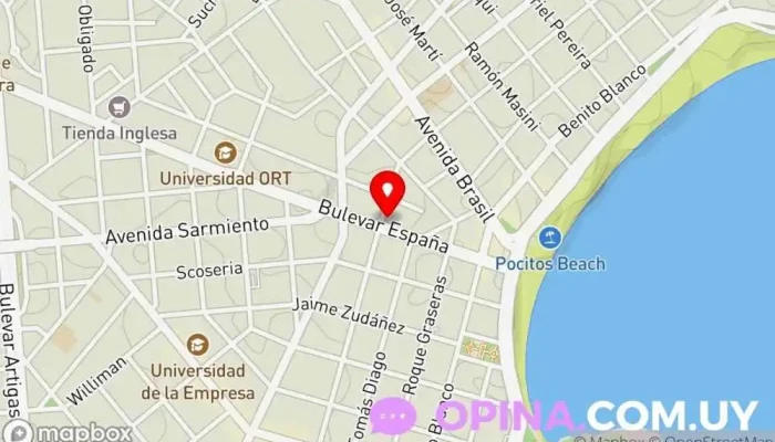 mapa de Mona Pancha Papelería en Montevideo