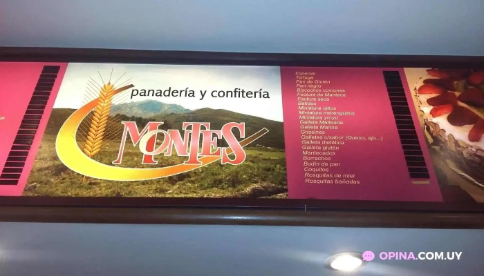 Montes Confiteria Menu - Montevideo
