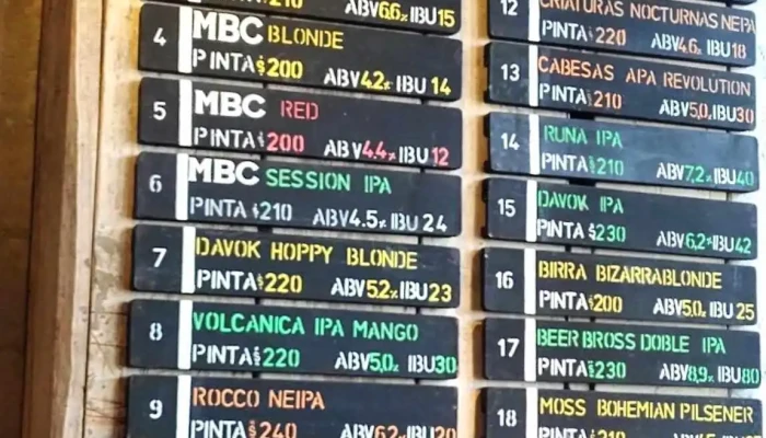 Montevideo Beer Company Mbc Menu - Montevideo