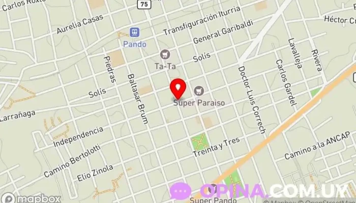 mapa de Mosca Centro comercial en Pando