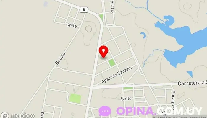 mapa de M.S.P Policlinica Centro médico en Isidoro Noblía