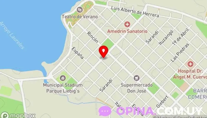 mapa de MULTIMEDIOS RINCON Emisora de radio en Fray Bentos