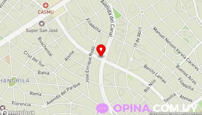 mapa de Mundo Joaquina Papelería, Tienda de accesorios para móviles, Tienda de accesorios informáticos, Taller de reparaciones eléctricas en Canelones