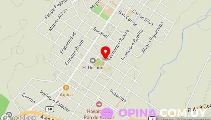 mapa de Municipio de Pan de Azúcar Oficina de administración municipal en Pan de Azúcar