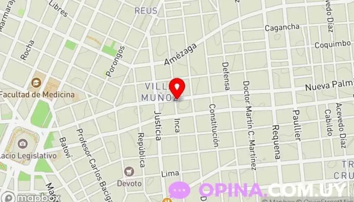 mapa de MVD Sonrisa & Salud Clínica dental en Montevideo