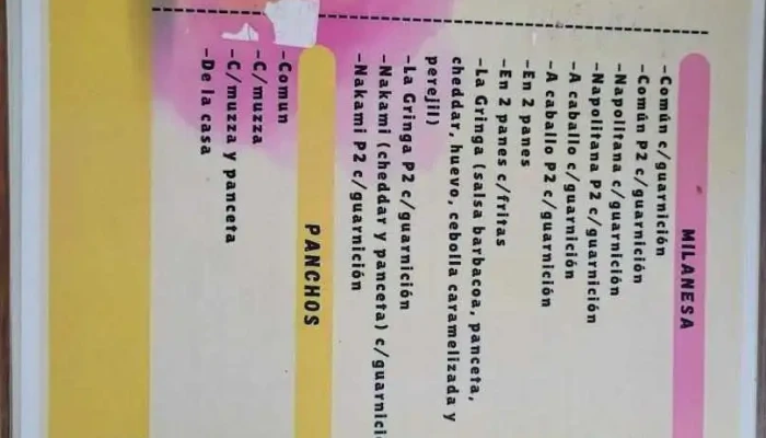 Nakami -  Menu - Artigas