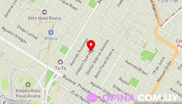 mapa de Natalia Balao Papelería, Librería, Juguetería en Rivera