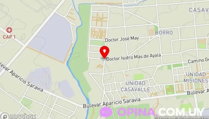 mapa de Nelly correa. Juan Castro Casa rural en Montevideo