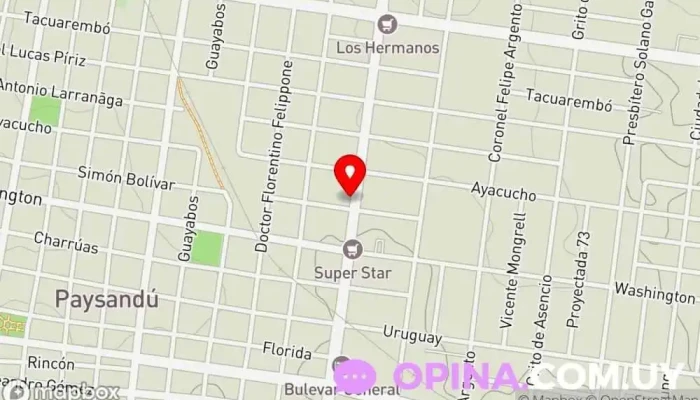 mapa de Net School Academia de inglés en Paysandú