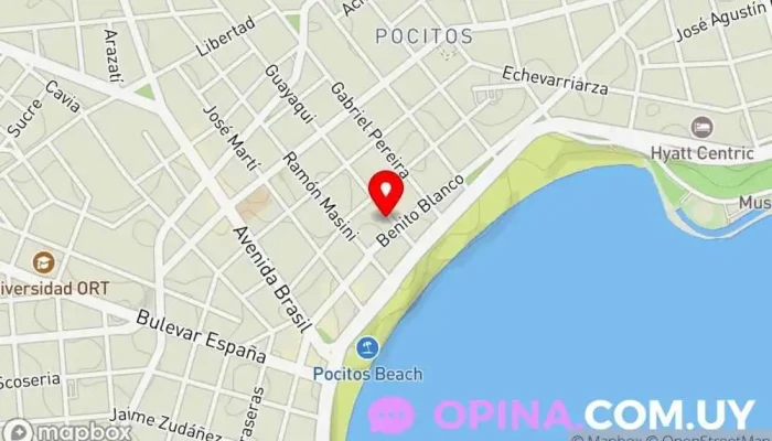 mapa de New Home Propiedades Oficina Pocitos Agencia inmobiliaria en Montevideo