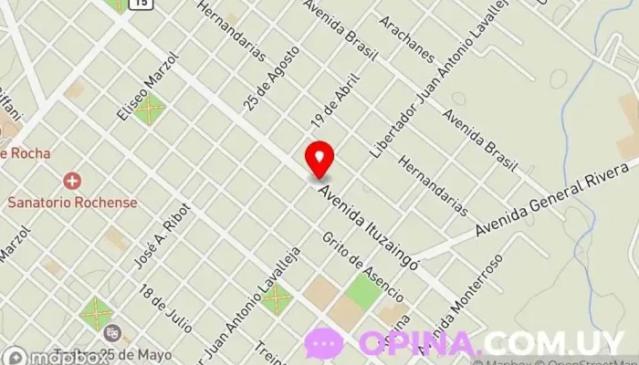 mapa de New Look Capacitaciones Academia de estética en Rocha