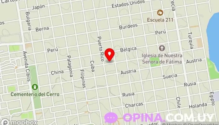 mapa de Nimino Didácticos Papelería en Montevideo