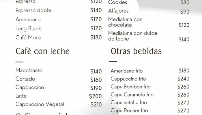 Nina Pasteleria Cafe Arocena Menu - Montevideo