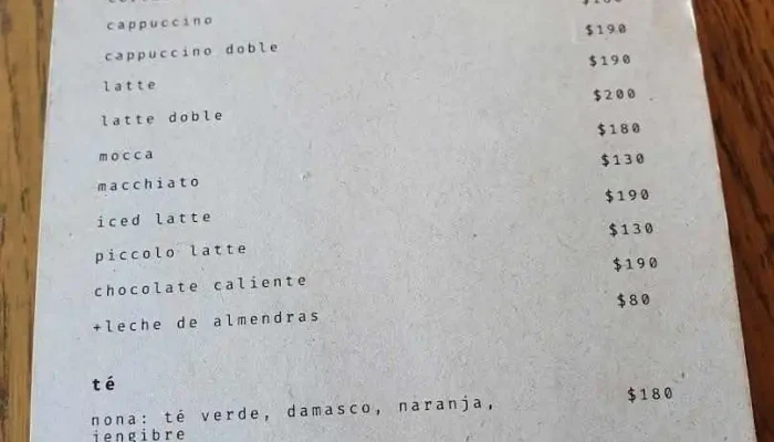 Nona -  Menu - Montevideo