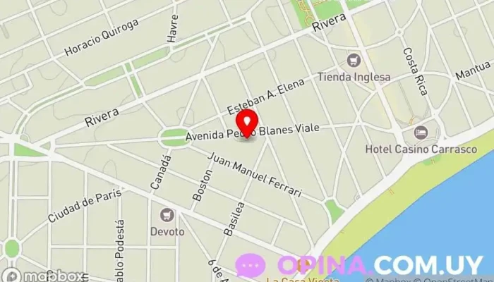 mapa de Norberto Canepa Santos Propiedades Industriales, Logisticas y Campos. Agentes inmobiliarios en Montevideo