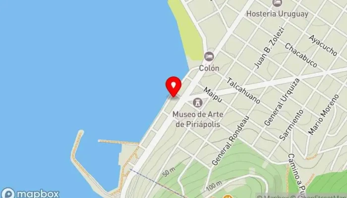 mapa de Ocho Nudos ~ Restaurante en Piriápolis