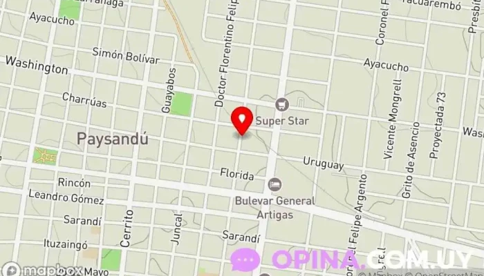 mapa de Odontologa Dra. Alejandra Borsoni Dentista en Paysandú