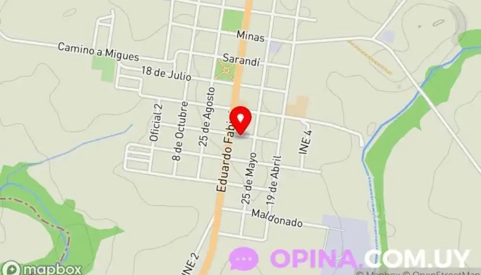 mapa de Odontóloga Dra. Betiana Garcia Clínica dental en Solís de Mataojo