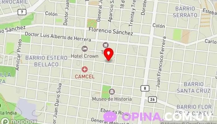 mapa de Odontologa Laura Rodríguez Dentista en Melo