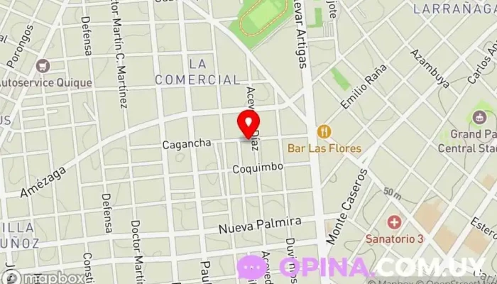 mapa de Odontologa Virginia Rossi Clínica dental en Montevideo