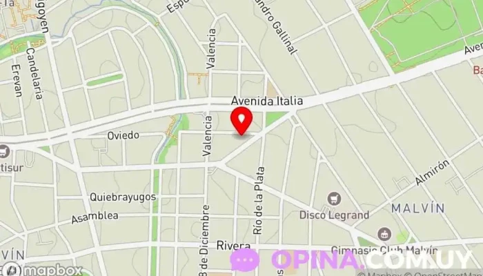 mapa de Odontología Integral Malvín Clínica dental, Dentista cosmético, Ortodoncista en Montevideo