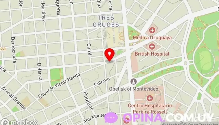 mapa de Odontología Integral Dentista, Dentista cosmético, Clínica dental en Montevideo
