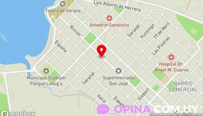 mapa de Odontologo Dr. Alberto Voelker Clínica dental en Fray Bentos