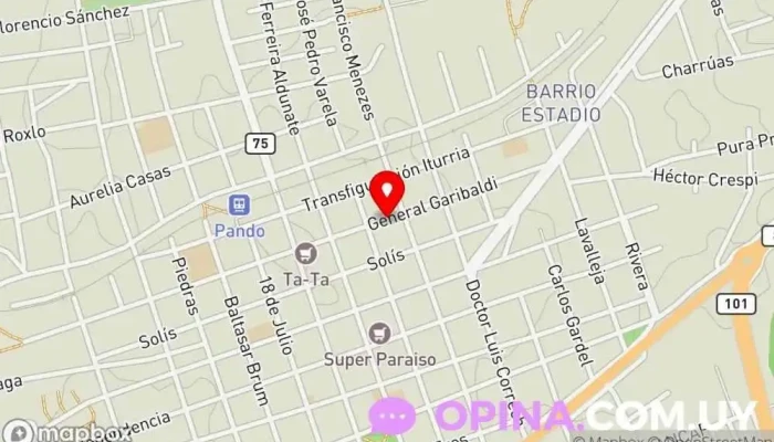 mapa de OdontoRay Clínica ambulatoria en Pando