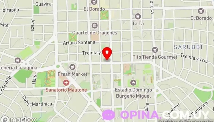 mapa de ODONTOTAL Médico en Maldonado