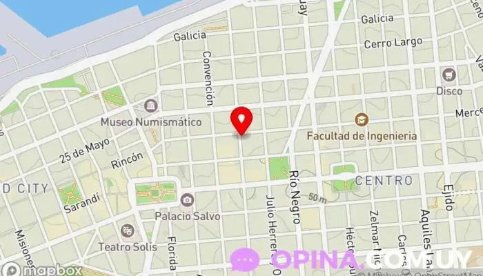 mapa de Oficina Baldovino Agencia inmobiliaria en Montevideo