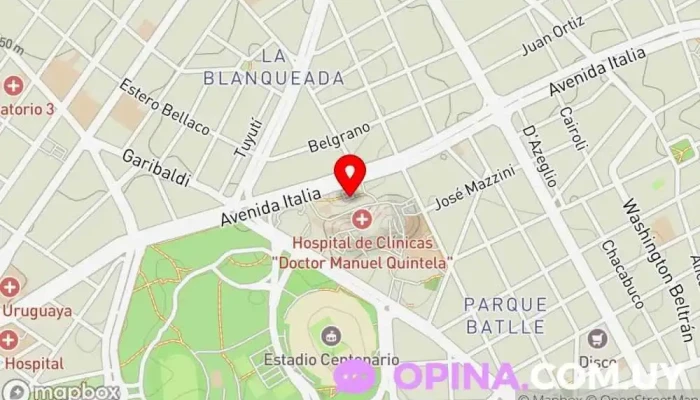 mapa de Oficina Del Libro FEFMUR Tienda de libros médicos en Montevideo