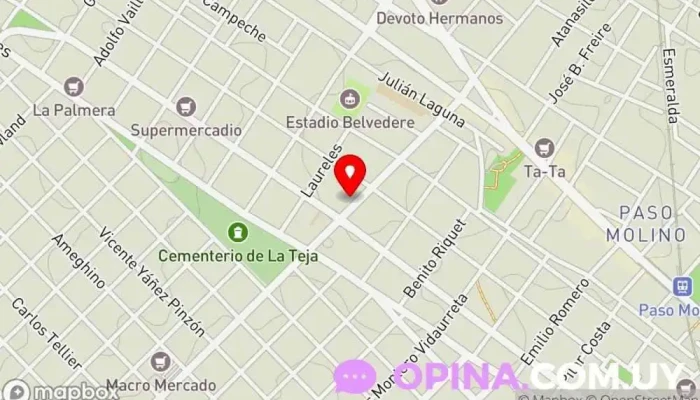 mapa de Oficina Sosa Agencia inmobiliaria en Montevideo