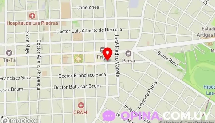 mapa de Ofir Barber Shop Academia de estética en Las Piedras