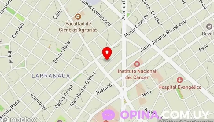mapa de Olímpica Gimnasio en Montevideo