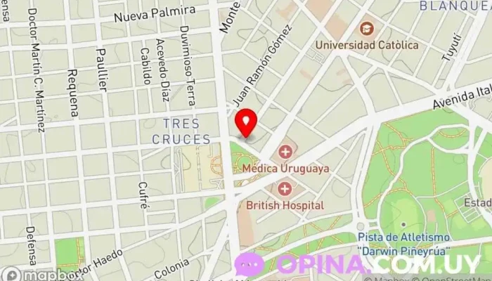 mapa de orange school Escuela en Montevideo