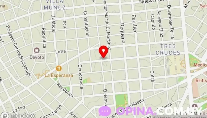 mapa de Orí Clínica ambulatoria en Montevideo