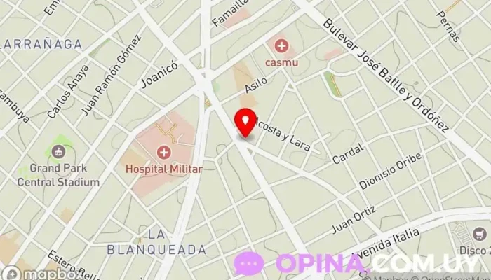 mapa de Ortopedia Ortholine / Suc. Herrera Clínica ortopédica en Montevideo