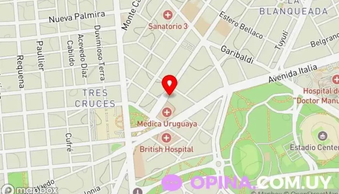 mapa de Ortopedia Uruguaya / Suc. Tres Cruces Clínica ortopédica en Montevideo