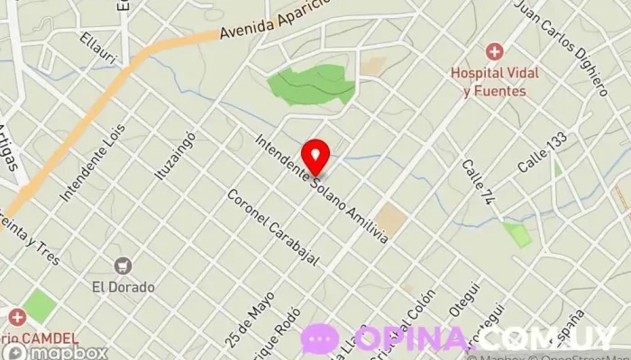 mapa de Otorrino Minas Hospital en Minas