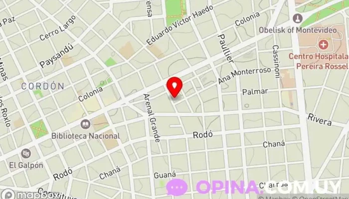 mapa de Pa-kua Uruguay Liga Internacional Gimnasio, Club de tiro con arco, Escuela de artes marciales, Centro de meditación, Centro de yoga en Montevideo