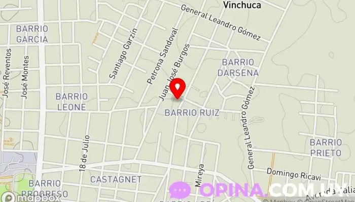 mapa de Padrón 7802 Jardín de infancia en Guaranies