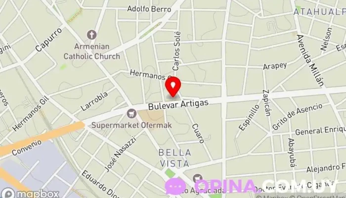 mapa de Pallares Bruzzone Propiedades Agencia inmobiliaria en Montevideo